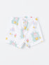 LC Waikiki Crew Neck Printed Baby Girl Shorts Pajama Set
